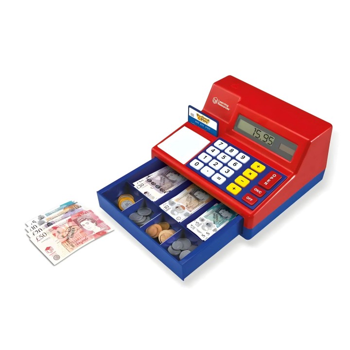 Pretend & Play® Calculator Cash Register with UK Currency 3years +