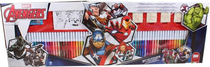 Avengers 60 Markers Art Playset 3years +