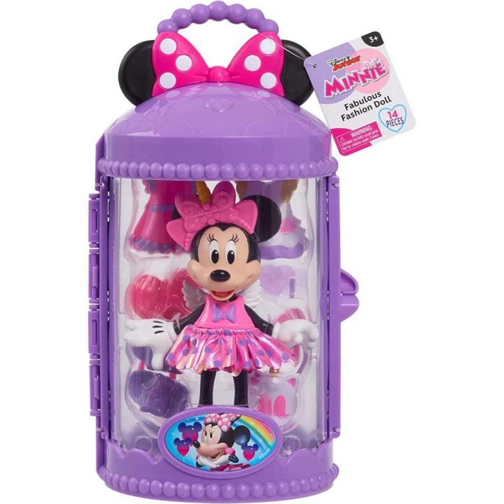Disney Junior Minnie Mouse Fabulous Fashion Doll with Case 3years +