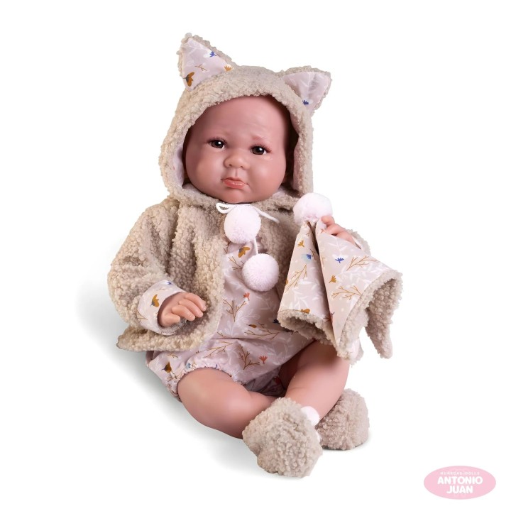 Antonio Juan 33362 Newborn Luca Doll 42cm with Sheepskin Jacket 11years +