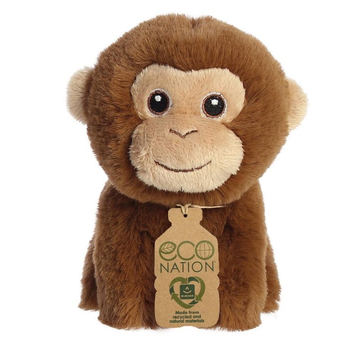 AURORA 35071 Eco Nation Mini Monkey 13cm Soft Toy 0 - 18 Months