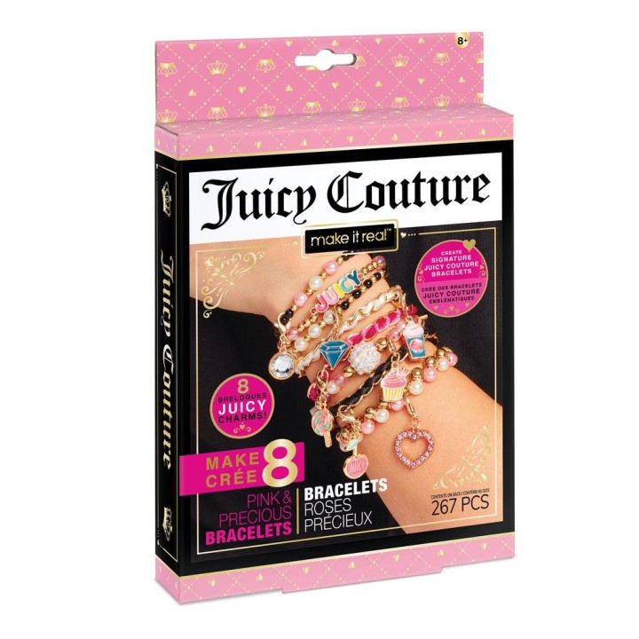 Make It Real Arts and Crafts Mini Juicy Couture Jewellery Pink & Precious Bracelets 8years +