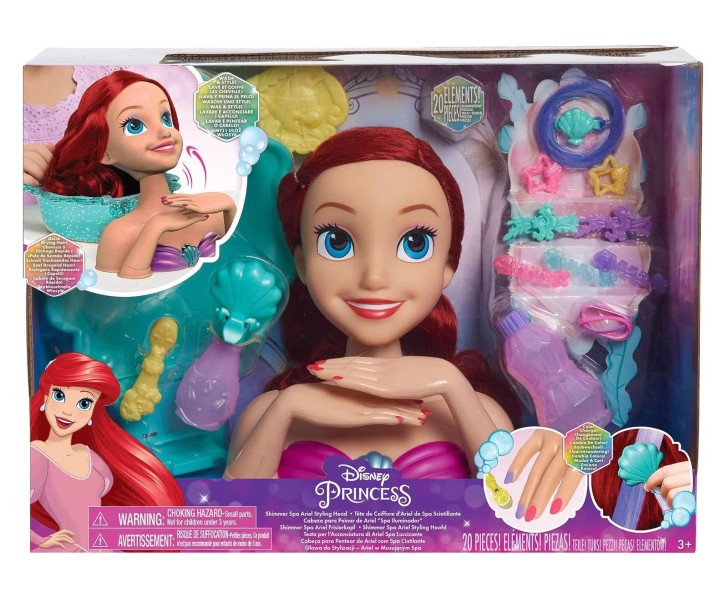 Disney Princess Feature Spa Styling Head - Ariel 3years +
