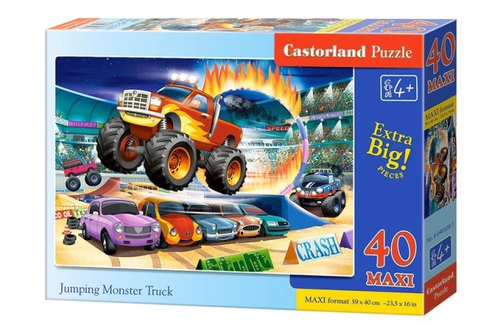 Castorland 40 Piece Jigsaw Puzzle - Jumping Monster Truck 3years +