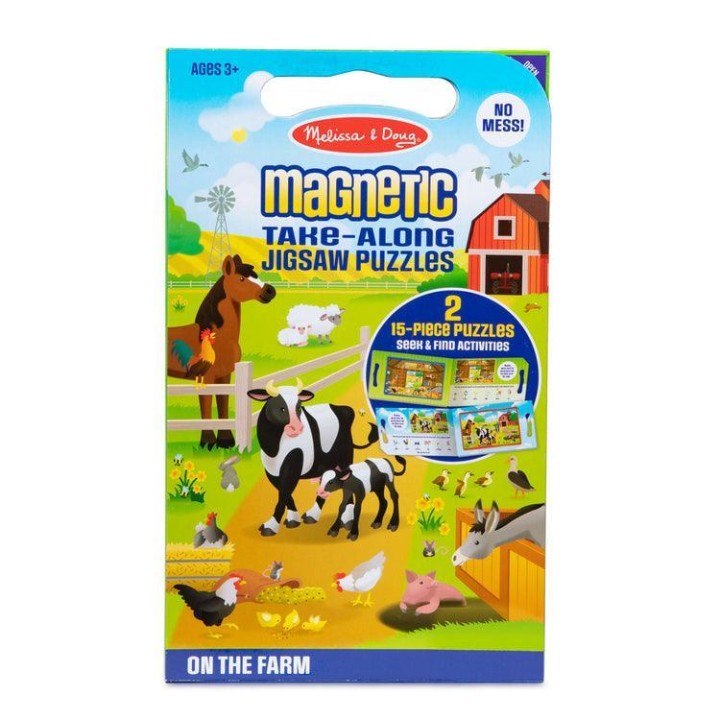 Melissa & Doug Take Along Magnetic Jigsaw Puzzles - On The Farm 3years +