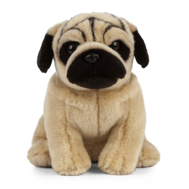 LIVING NATURE Pug Plush Soft Toy 25cm 0 - 18 Months