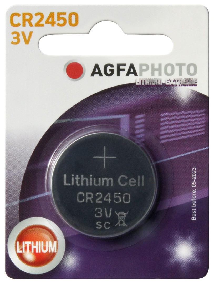 AGFA Photo Lithium 3V Button Cell Battery CR2450