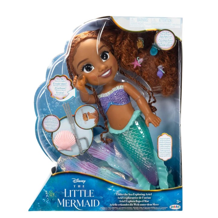 Disney Princess The Little Mermaid Under the Sea Exploring Ariel Doll 38cm with Sound 3years +