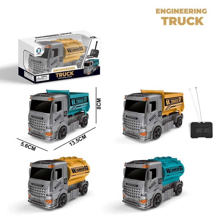 Mini 2-Channel RC Remote Controlled Construction Truck - Assortment 3years +