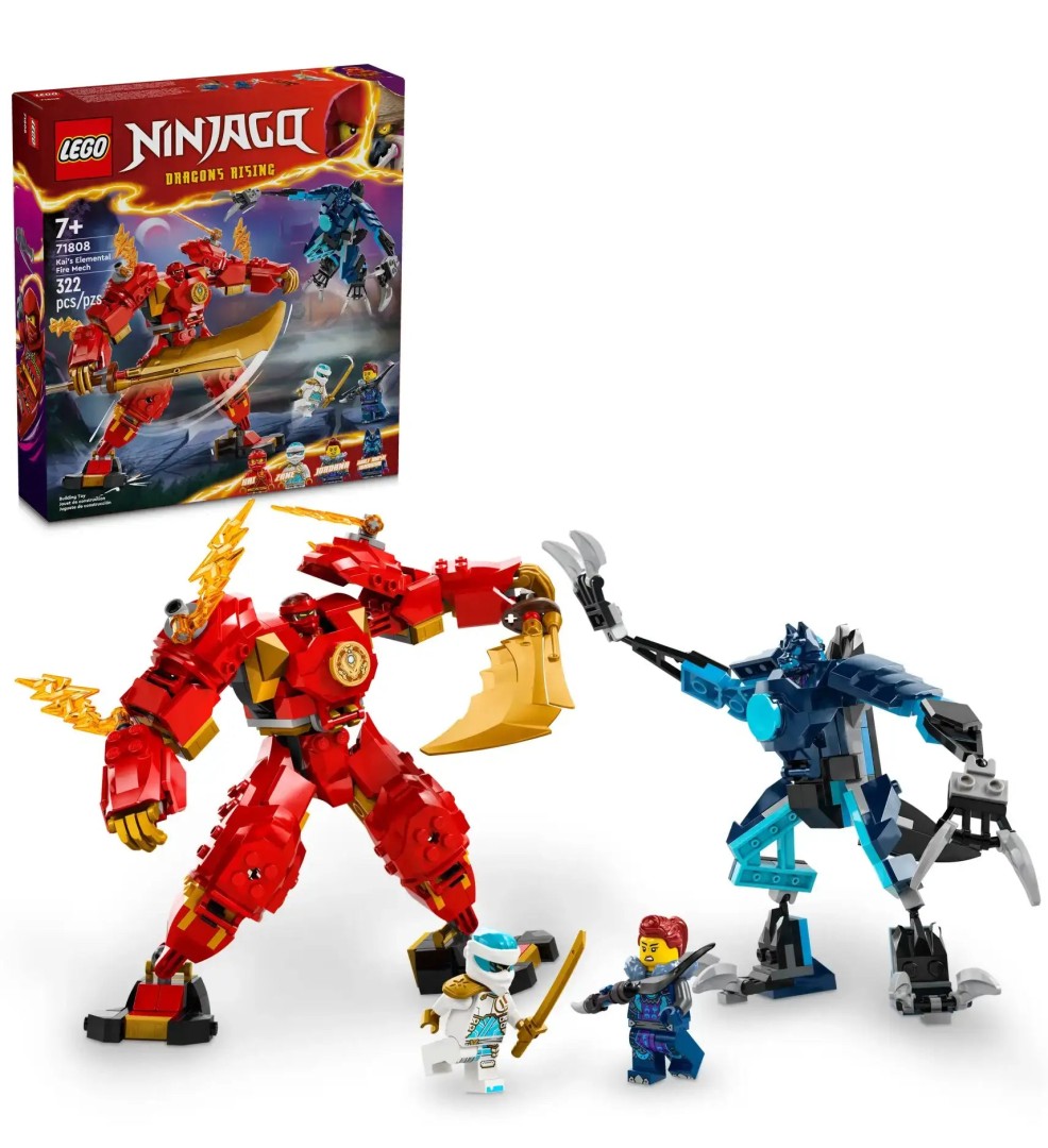 LEGO NINJAGO 71808 Kai's Elemental Fire Mech 5 Years +