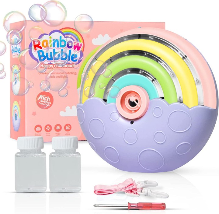 Rainbow Bubble Machine With Lights and Sounds 3years +