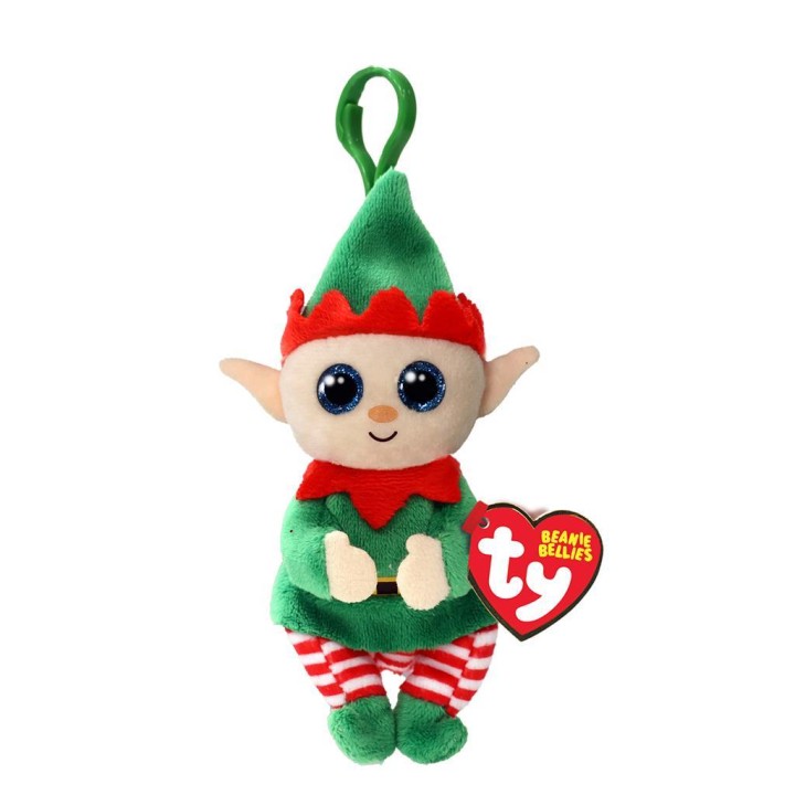 Ty Beanie Boo's Clip Christmas Elf Green Belly 7cm 0 - 18 Months
