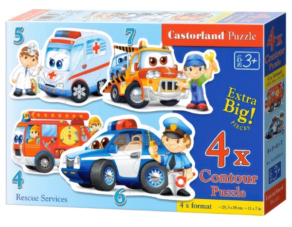 Castorland Puzzle 4 in 1 Rescue Services