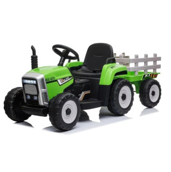 Big Farm 12V Electric Ride-On Tractor with Trailer