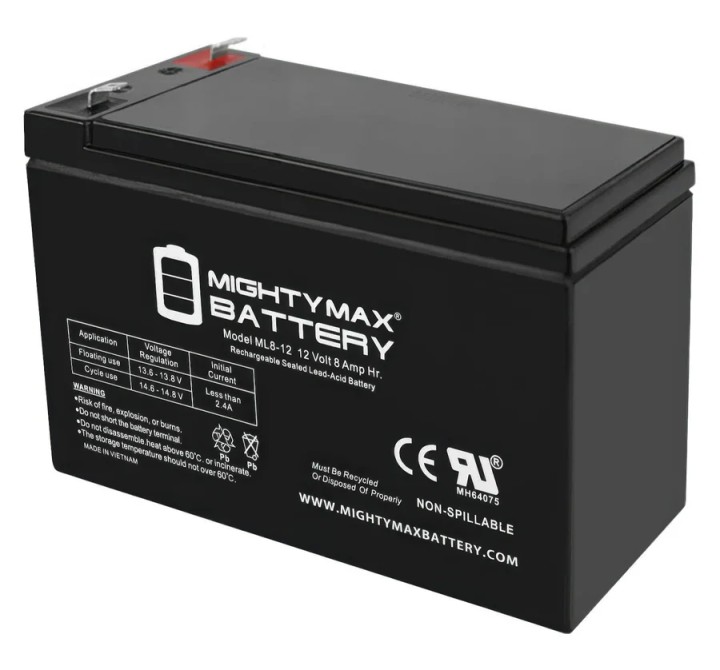 MIGHTY MAX 12V 8AH Sealed Lead Acid Battery