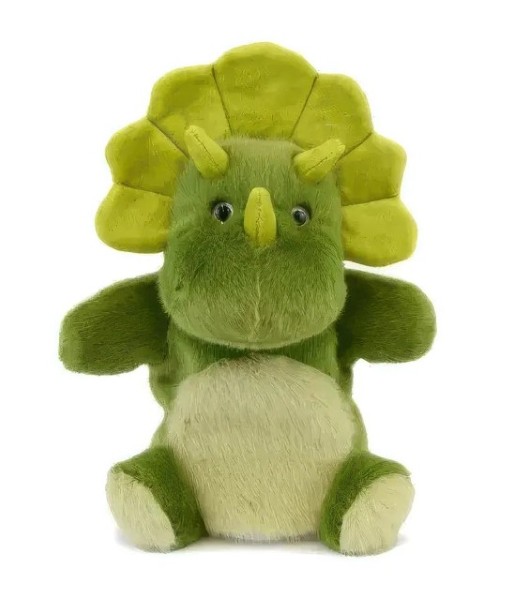 DOUDOU Podcolle Green Dinosaur Puppet 24 cm