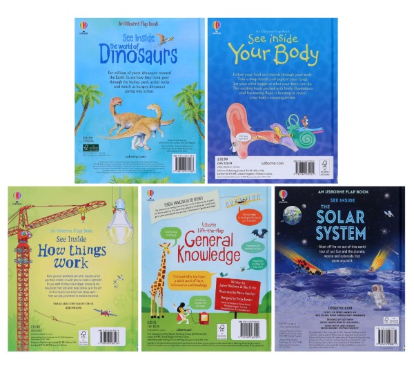 Usborne Lift The Flap See Inside Series Book Assortment