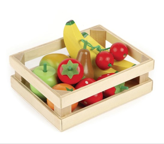 Tidlo Wooden Fruit in a Crate
