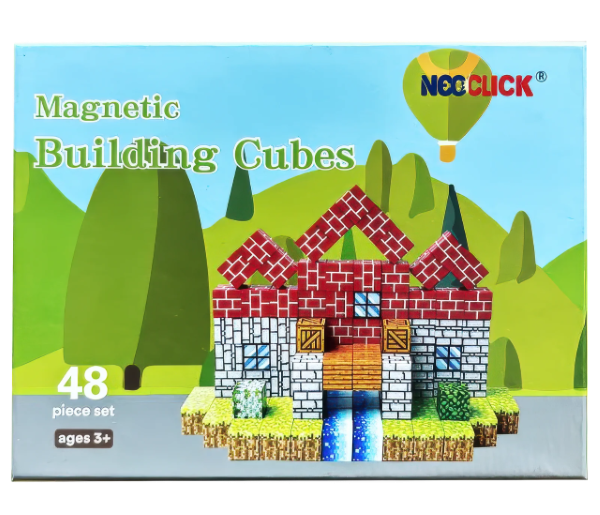 Neo Click Magnetic Building Cubes – 48pce Set