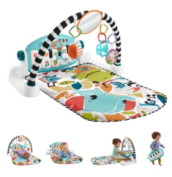 Fisher-Price Baby Activity Mat Glow and Grow Kick & Play Piano Gym