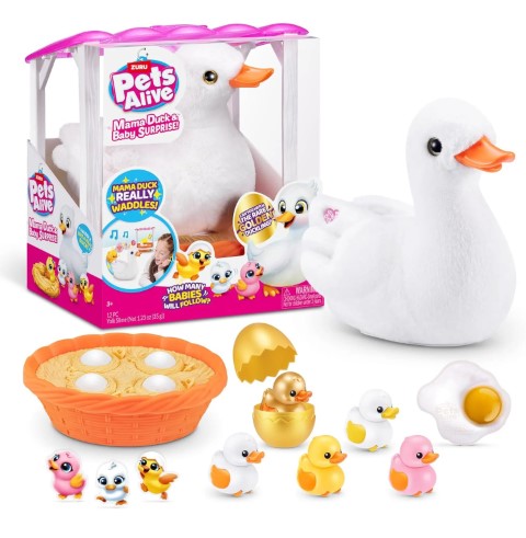 Pets Alive by ZURU Mama Duck & Baby Surprise Plush Set
