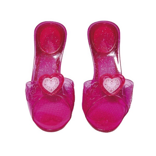 Pink Princess Shoes with Heart Fob