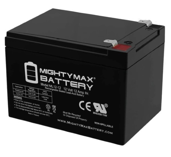 MIGHTY MAX 12V 12AH Sealed Lead Acid Battery