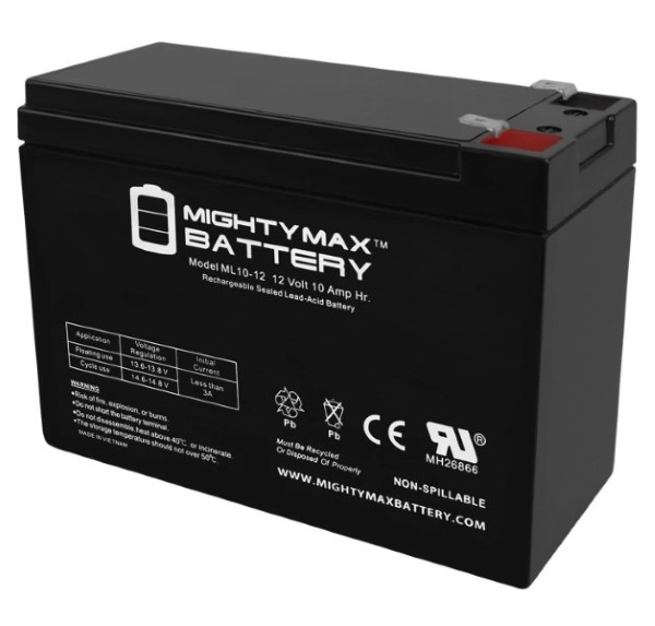 MIGHTY MAX 12V 10AH Sealed Lead Acid Battery
