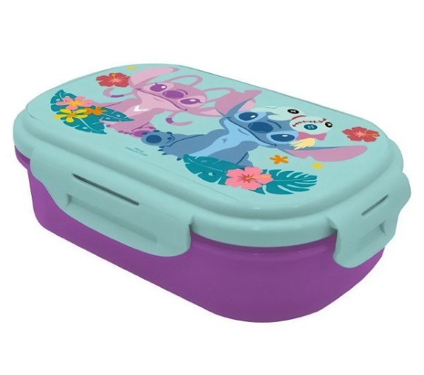 Disney Stitch Lunch Box and Cutlery
