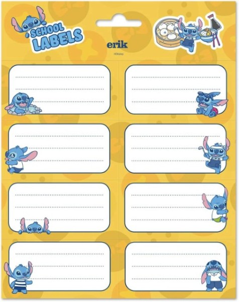 Disney Stitch School Self-Adhesive Labels