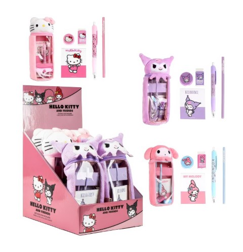 Hello Kitty & Friends Plush Pencil Case - Assorted Pink