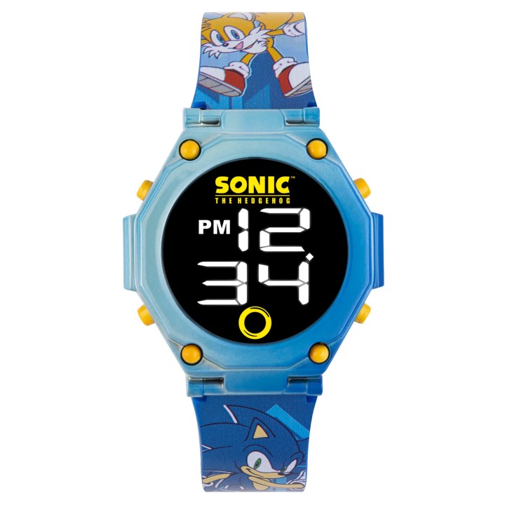 Sega Sonic the Hedgehog Character Print Digital Flashing Watch 5years +