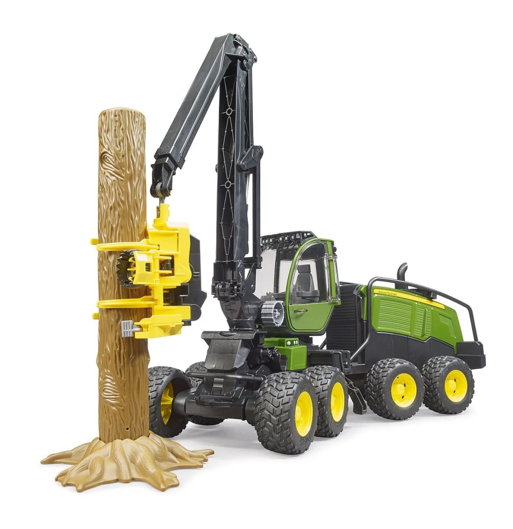 BRUDER John Deere 1270G Harvester with one Tree Trunk 3years +