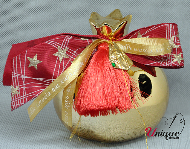 Christmas Lucky Charms Gold Ceramic Pomegranate