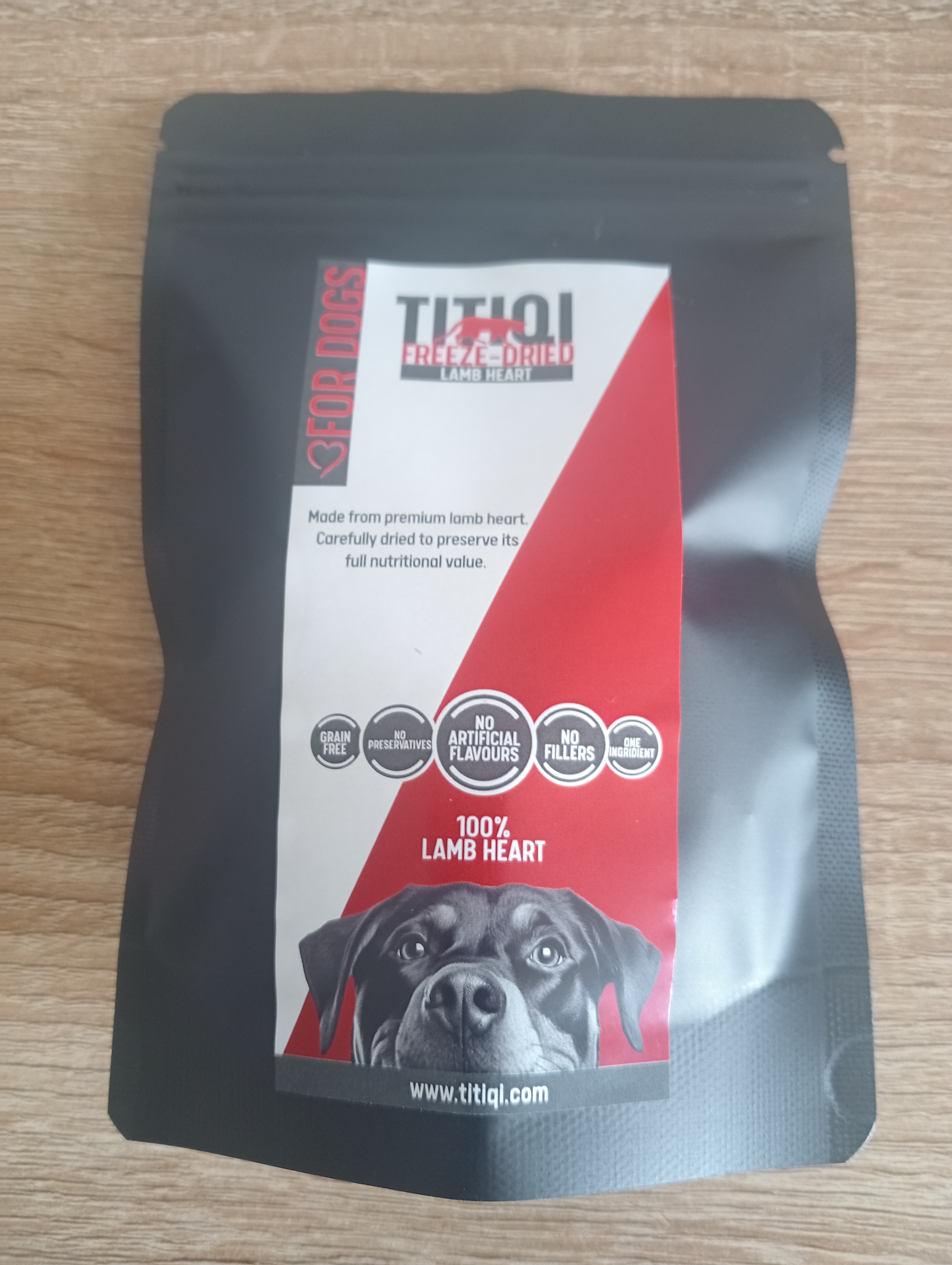 Titiqi Lamb Heart-freeze dried-for Dogs-50gr