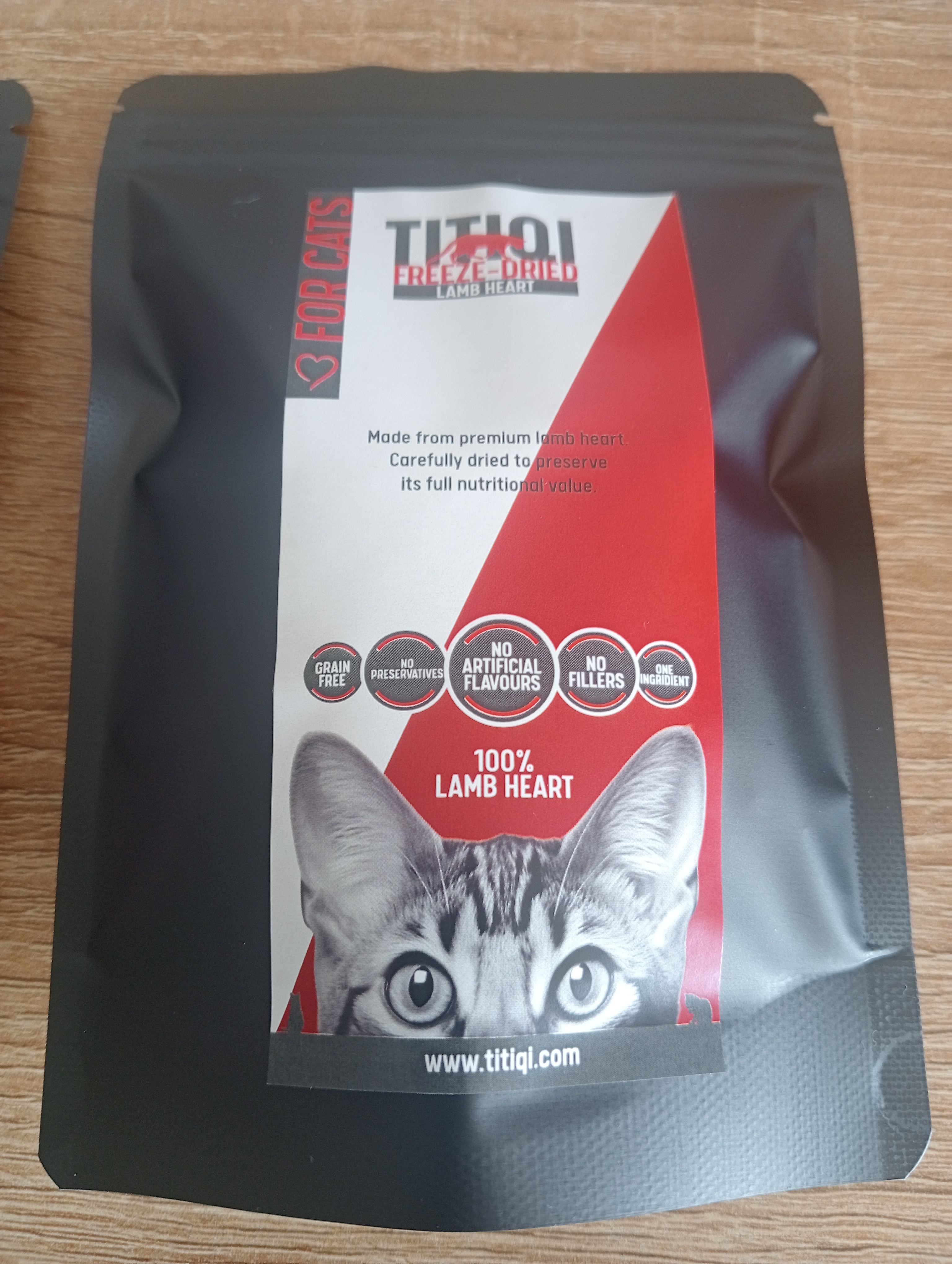 Titiqi Lamb Heart-freeze dried-for Cats-50gr