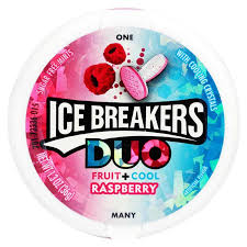 ICE BREAKERS DUO FRUIT COOL RASPBERRY SUGARFREE MINTS