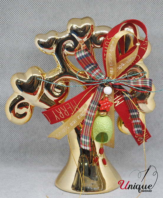 Christmas Lucky Charm Gold Ceramic Life Tree
