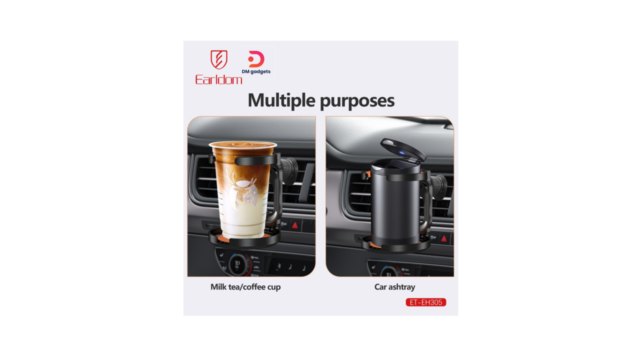 119L#Earldom®ET-EH305 Air Vent Clip Car Cup Rack Black-Orange