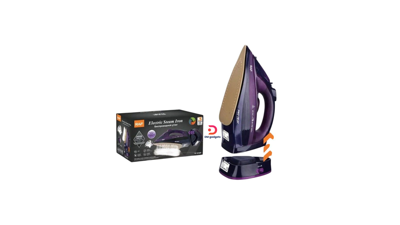 642R2#RAF®R.1210P Cordless Electric Steam Iron 2400W – Purple