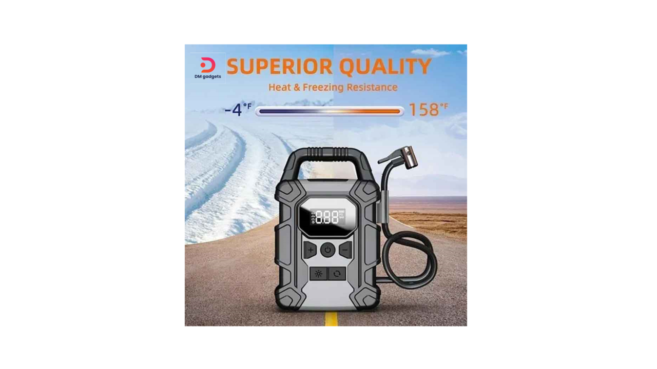 185Y4#Andowl® Q-CQ729 Power Bank Portable Inflatable Air Pump 12000mAh 150PCI – Black