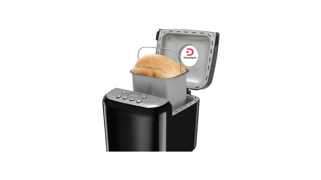 642Z#RAF® R.208 LCD Display, 19 Digital Programs, Bread Maker 600W Black-Silver