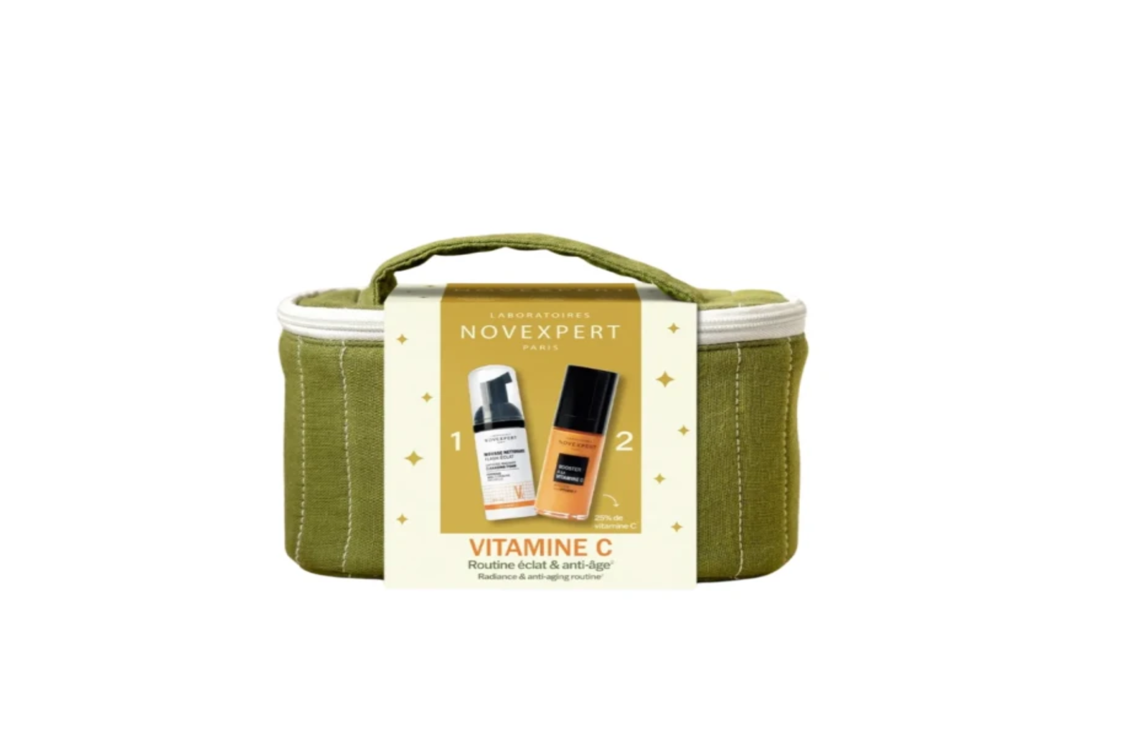 Novexpert Set Mousse Nettoyant Flash Eclat 40ml + Booster A LA Vitamin C 30ml