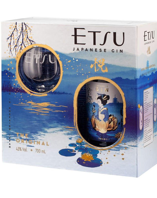 ETSU THE ORIGINAL SET + ENGRAVED GLASS 43% 700ml