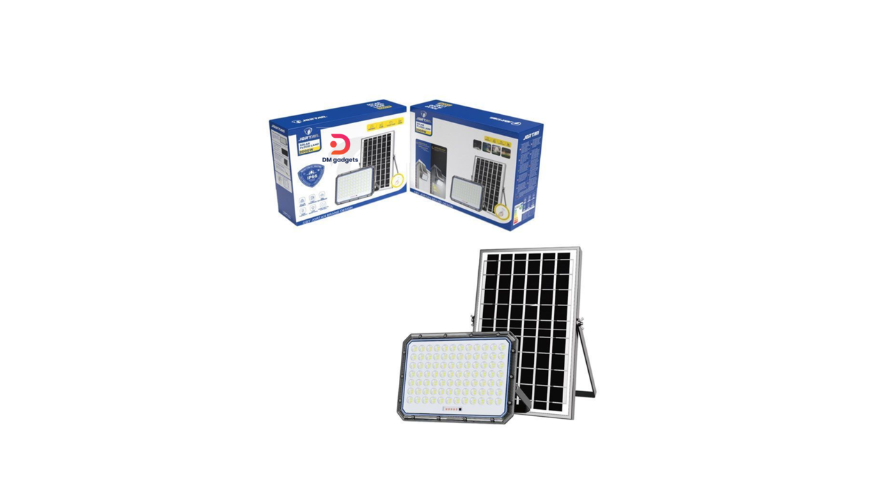 406L1#Jortan® Solar Floodlight with Remote Control LED 2000W IP66 Solar Flood Lamp