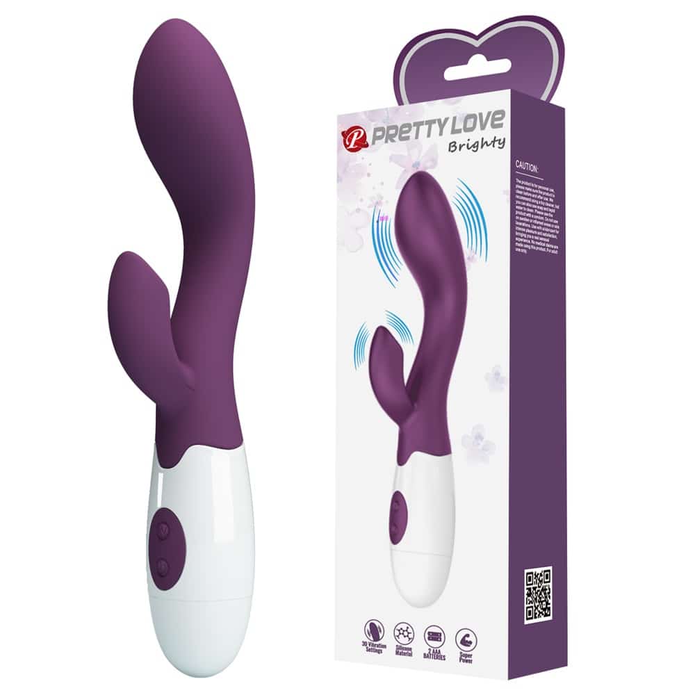 PRETTY LOVE - BRIGHTY G-SPOT 30 SPEED RABBIT VIBRATOR PURPLE
