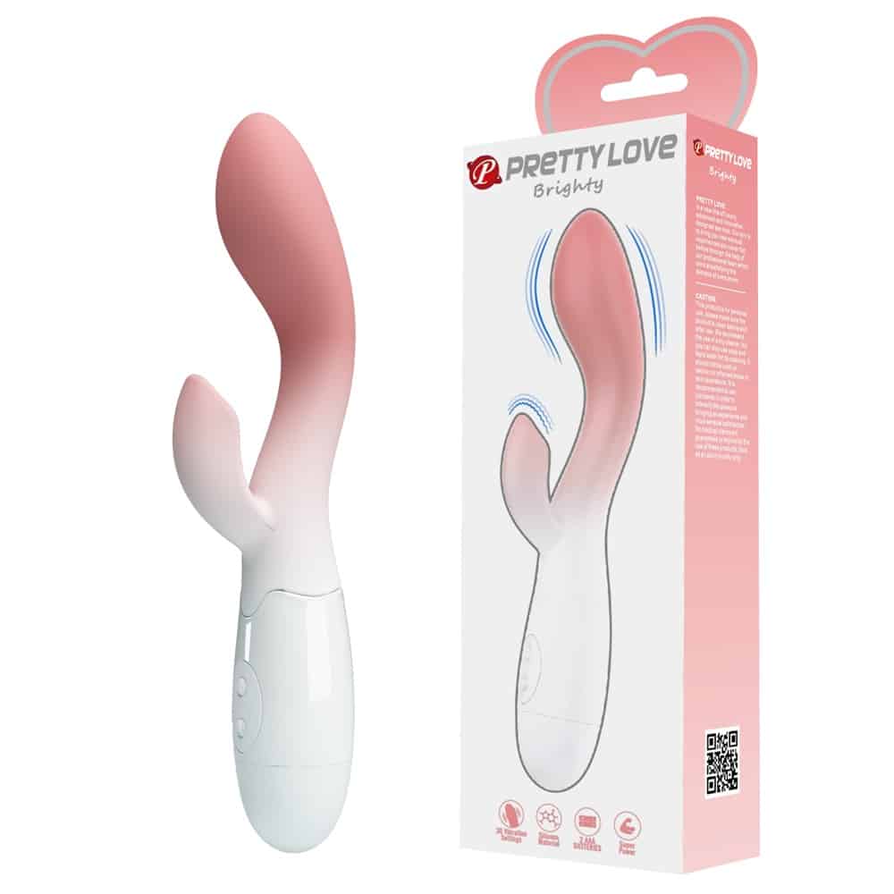 PRETTY LOVE - BRIGHTY G-SPOT 30 SPEED RABBIT VIBRATOR PINK/WHITE