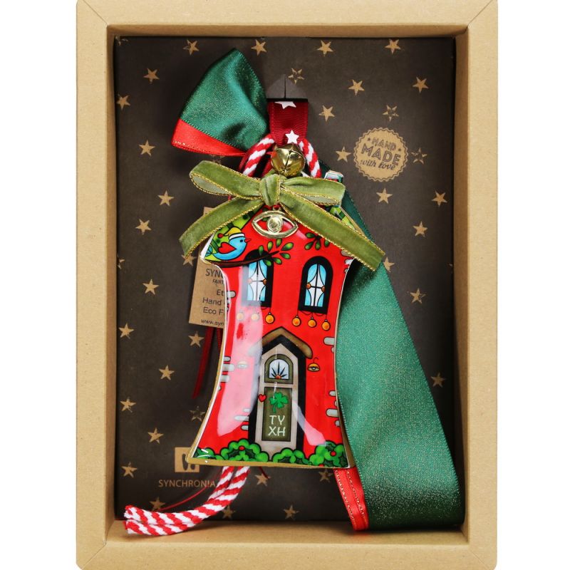 Γούρι Wish house-Κόκκινο 30×19εκ. από μέταλλο