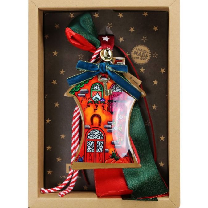 Γούρι Wish house-Κεραμιδί 30×19εκ. από μέταλλο