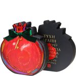 Γούρι επιτραπέζιο 18εκ. – Ρόδι με φιόγκο-Κλειδί